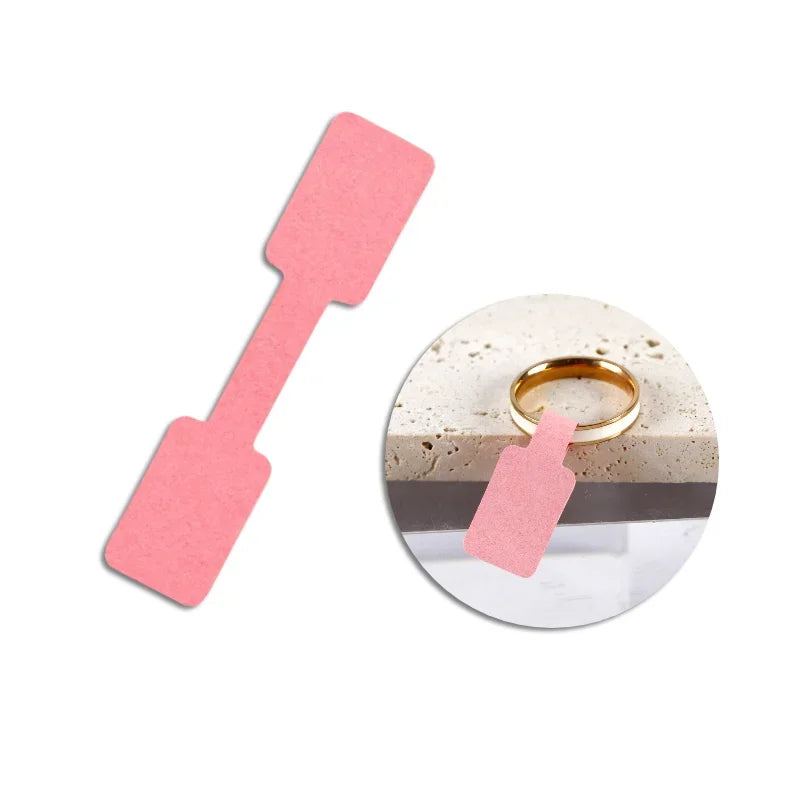 100/200pc Square Price Tag for Jewelry Stand 8 Color Display Card Earring Necklace Bracelet Blank Self Adhesive Label Packaging