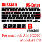 Russian Silicone Keyboard Cover Protector for Macbook Air13/12/15/16Pro Touchbar A2992/A3113/A2941/A1990/A3114/A2289A2337/A2141