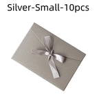 10 Pcs/set Envelope Pearlescent Paper Bow Thicken Ribbon Retro Creative Color Stationery Wedding Invited Gift