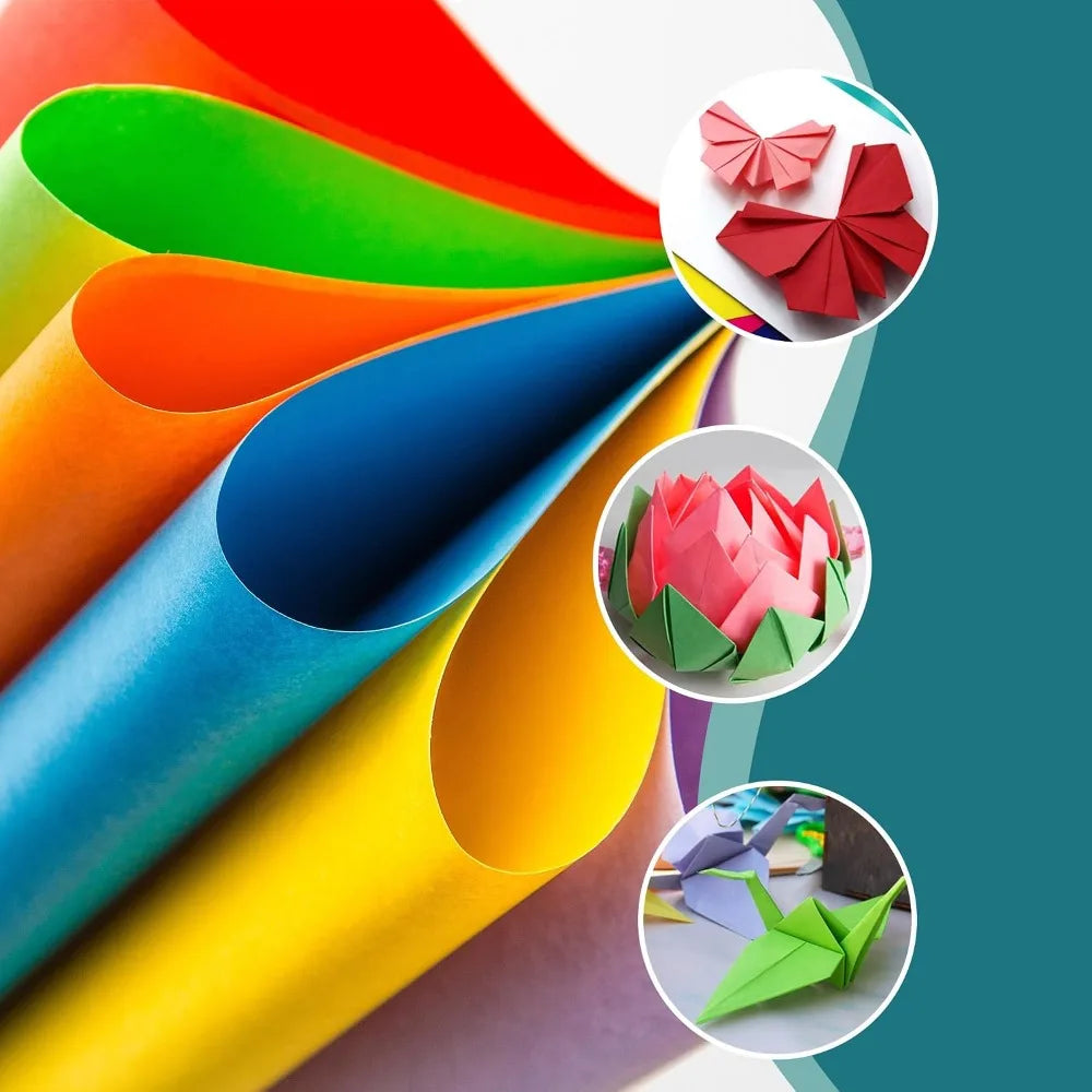 Assorted Color Construction Paper for Arts and Crafts A4 Bulk Pack 80 Sheets School Classroom Supplies Kids Painting Coloring Art Paper