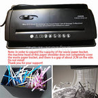 220V 10L Mini Desktop Electric Shredder Electric Cutting File Shredder Strip Office Home Paper Shredder