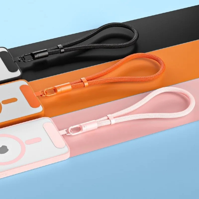1pc Universal Adjustable Mobile Phone Lanyard Short Wrist Strap with Self-locking Anti-drop Design Durable Polyester Phone Strap