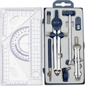13PCS Geometry Precision Drawing Tool Metal Geometry Kit Set Math Compass Drawing Tool for Kids Engineers Students Fast Shipping