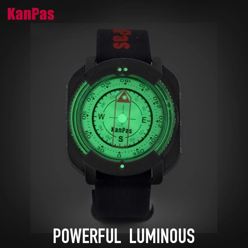 KANPAS WristBand Compass, Outdoor Magnetic Wrist Compass, Powerful Luminous Compass,South Hemisphere Available MAW-39-M/SKANPAS