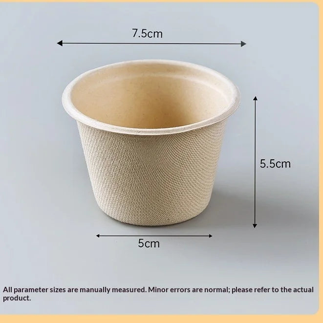 5/10/20/50pcs 5OZ Ice Cream Cup Environmentally Friendly Degradable Disposable Celebrity Dessert Pulp Light Food Paper Bowl