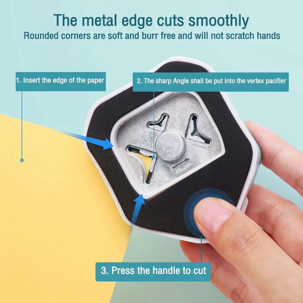 Corner Rounder Mini Corner Trimmer Round Corner DIY Paper Card Photo Planner Cutting Supplies 3 Way Punch Board Photo Cutter