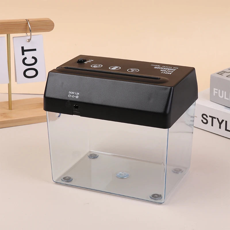 A6 Portable Mini Paper Shredder Electric USB Battery Operated Documents Paper Cutting Tool For Home Office