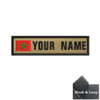 1PC 10cmX2.5cm Custom Name Flag Patch Badge Khaki Iron On Or Hook Loop Netherlands Russia Lithuania France Italy Spain Israel