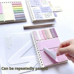 Kawaii Sticky Notes Set Expandable Removable Student Memo Pads Must-Have Study Planner Supplies Bulletin Journal Accessories