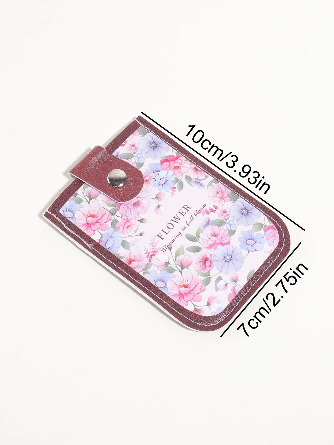 1PC Oil Painting Floral Pattern Card Holder,Pull-Out Multi-Card Slots,Suitable for ID Cards,Bank Cards, Business CardsStorage
