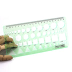 Brand New Green Geometric Template Ruler Mapping Drawing Tools Ruler Suitable For Student School Stationery