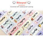 Custom Name Sticker Hebrew Waterproof Self-adhesive Baby Personalized Kids School Label Kindergarten Stationery Tag