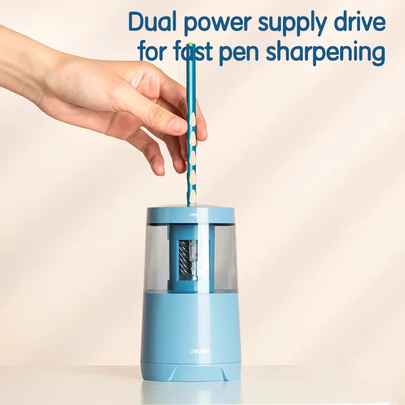 Deli Creative Electric Pencil Sharpener Automatic Office Stationery Study Supplies for School And Business