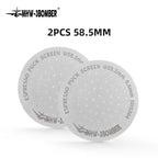 MHW-3BOMBER Titanium Coating Espresso Puck Screen 51/53/58.5mm Reusable Metal Filter 0.8mm Thickness Lower Shower Screen