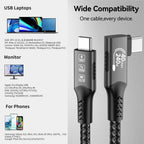 USB4 for Thunderbolt 4 Cable 40Gbps 8K@60Hz 4K@120Hz PD3.1 100W Type-C to USB-C Dual Protocol Compatible for iPhone 17 K36S