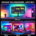 Smart Gaming LED Strip Lights 24-34 Inch Computer Screen Backlight USB PC LED Backlight for Gaming Room Atmosphere Decoration