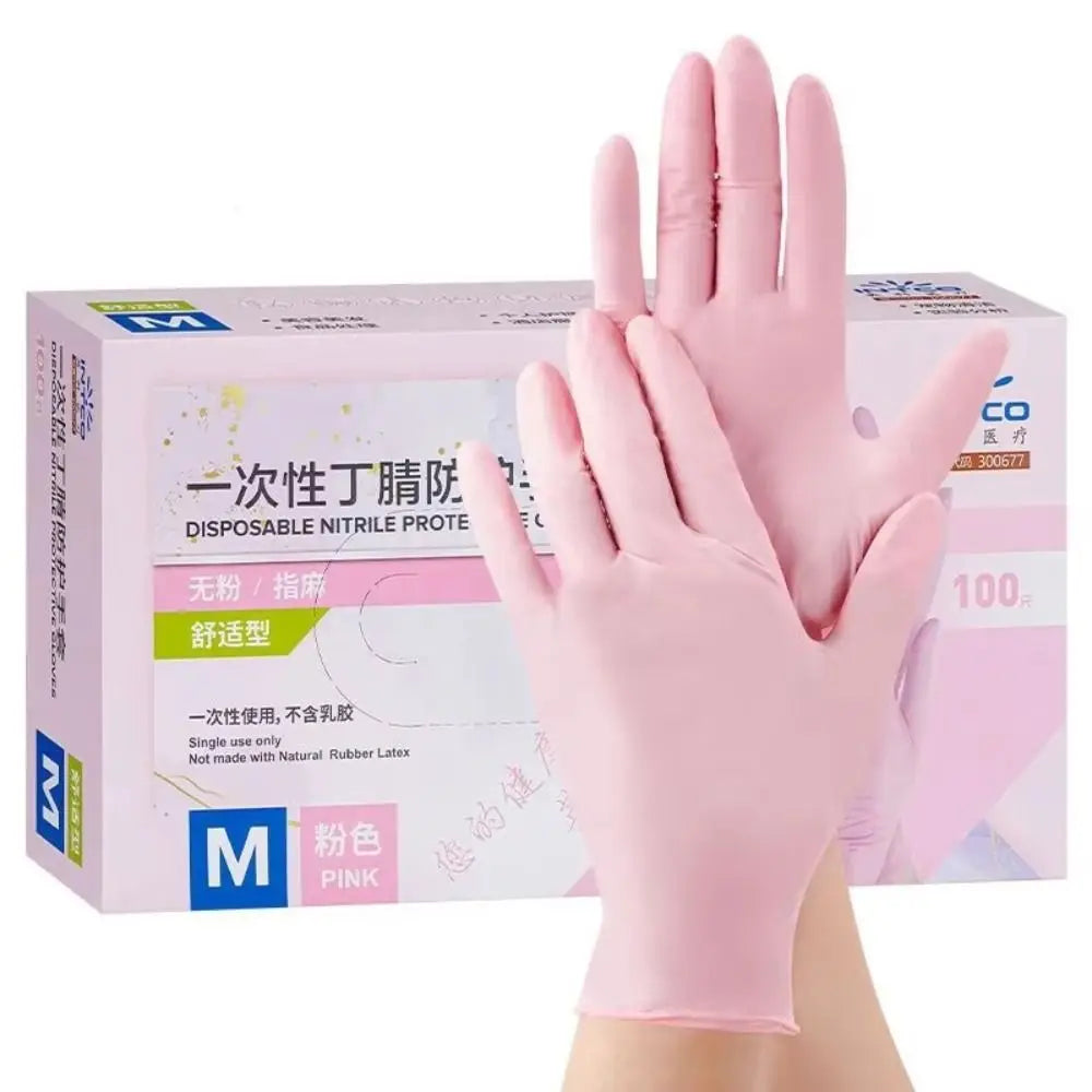 50/100PCS Ultra-soft Disposable Latex Gloves Waterproof with Touch Screen Kitchen Gloves Household Cleaning Gloves