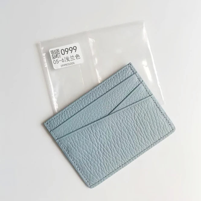 Genuine Leather Card Holder Woman Custom Name Designer Wallet Slim Luxury Card Wallet Man Engrave Initials Business Coin Purse