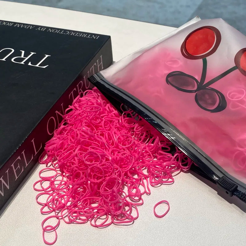 2000pcs/lot Small Disposable Transparent Hair Ties For Kid Girls Elastic Rubber Bands For Bracelets Baby Mini hair Rope Headband