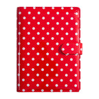 New A5 PU Leather Binder Cover with Magnetic Buckle Closure, 6 Ring Personal Notebook for Organizing Planner, Photo Card Sleeves