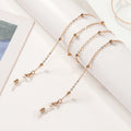 Metal Gold Round Beads Glasses Chain; Multi-Functional Fashionable Multi-Functional Collar Chain; Belt Accessory