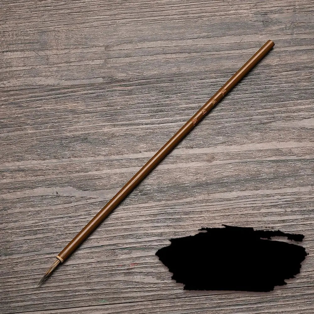 Ancient Oil Watercolor Chinese Calligraphy Brush Wolf Hair Wood Scriptures Writing Brush Oil Painting Art Paint Brush Artist