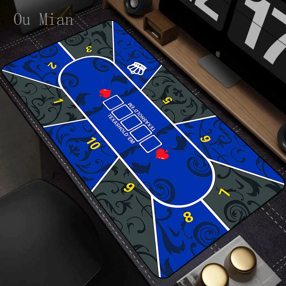Texas Poker Mat Thick Rubber Tablecloth Nonslip Game Layout Mat Tabletop Holdem Mats For Home Entertainment Board Game Rooms