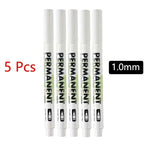 White Marker Pens set 2.0mm Oily Waterproof White Gel Pen DIY Graffiti Sketching Marker Stationery Writing School Supplies brush