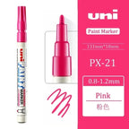 1pcs Japan UNI Paint Marker PX-21 Color Oil-based Permanent 0.8-1.2mm Tire Touch Up Painting Waterproof Graffiti Art Supplies