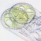 Rotary Multi-function Geometric Drawing Ruler Protractor Learning Measuring Tool Creative Stationery Gift School Office Supplies