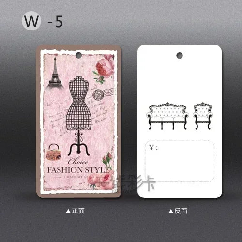 250pcs/lot Clothing Printing Hang Tags Price Tag in Stock Labels for Clothes Personalizar Etiquetas