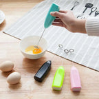 Handheld Electric Egg Beater Mini Battery Powered Milk Frother Coffee Drink Mixer Milk Foamer Kitchen Tools