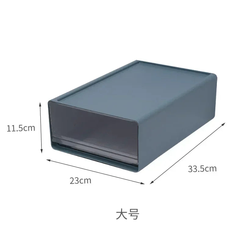 Transparent Desktop Storage Box Drawer Type Office File Storage Box Bedroom Study Stack Combination Portable Storage Cabinet
