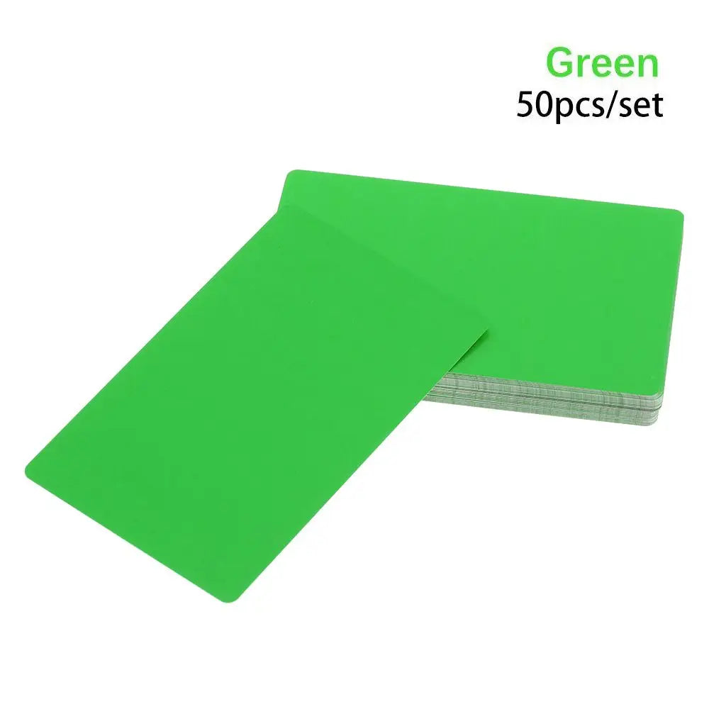 50 Pcs/Set Portable Laser Engraving Aluminum Metal Carte Business Card Blank Name Cards