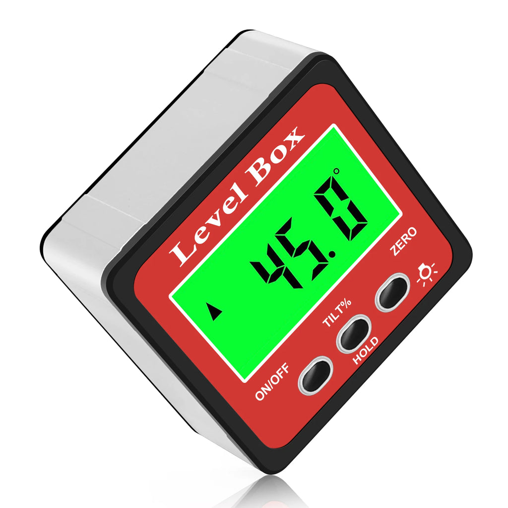 Digital Angle Gauge Level Box Accurate Magnetic Portable Size Protractor Inclinometer for Woodworking Construction Machinery