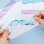 Soft Ruler Set Creative Measure Tool Can Bend Transparent Ruler Students Geometry Math Drawing Stationery School Office Supplies