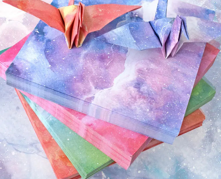 400Sheets Origami Paper Craft Folding Lucky Wish Paper Crane Craft Double Sided Folding Lucky Wish Paper DIY Color Scrapbooking