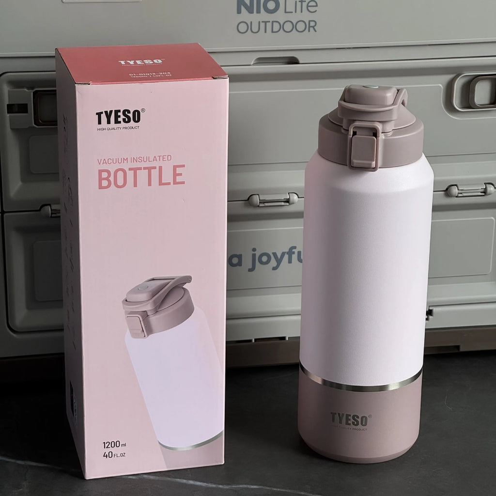 TYESO stainless steel portable sports kettle 2000ml large capacity insulated cup Outdoor portable direct drinking cup