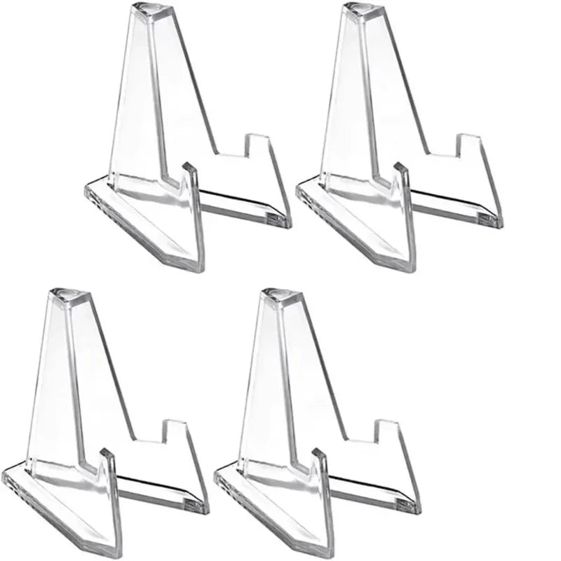 30 Pack Triangular Card Display Stand – Mini Acrylic Holder for Photos, Idol Pictures, Coin & Sports Trading Cards