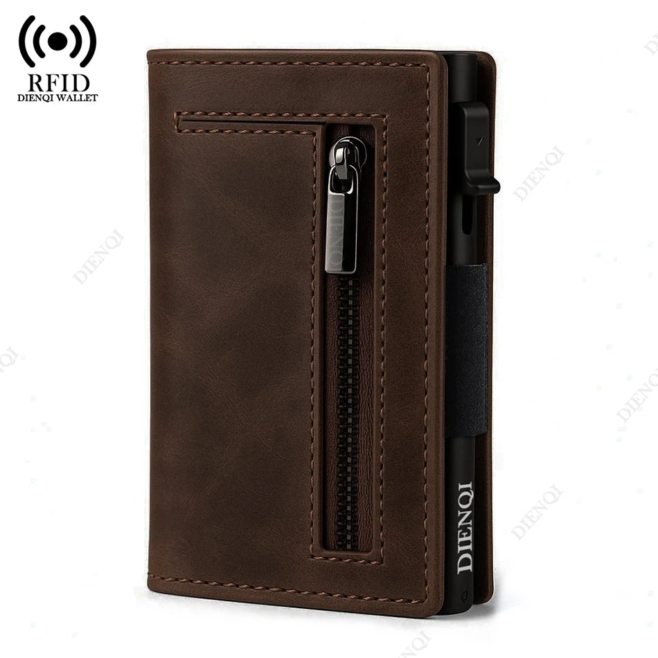 Multi-card Slot Men Wallet Business Card Holder Fashion Folding Large-capacity Coin Purse PU Leather Black Short Purse Card Case