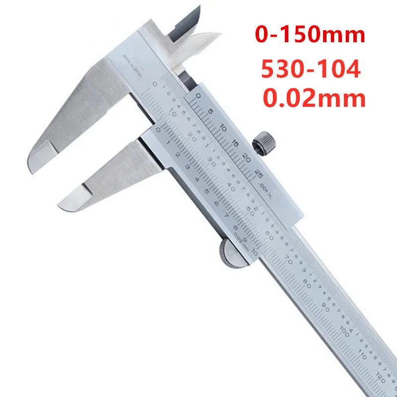 CNC Vernier Calipers 530-104 0-150mm 300mm Stainless Steel Inside Outside Depth Step Measurements Metric 6" 0-200mm Range