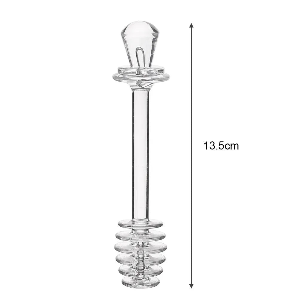 1Pcs Honey Spoon Plastic Honey Dipper Stick Syrup Dispenser Spoon Jar Stick Kitchen Accessories Server Honey Cooking Tools