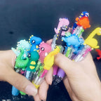10Pcs/Lot Cute Cartoon Dinosaur Mini 4 Color Ballpoint Pen Kawaii Four Colors Pens School Office Supplies Kids Stationery Gifts