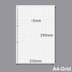 60 Sheets A4 A5 B5 Refill Spiral Binder Inner Page Notebook Loose Leaf Weekly Monthly To Do Line Grid Inside Paper Stationery