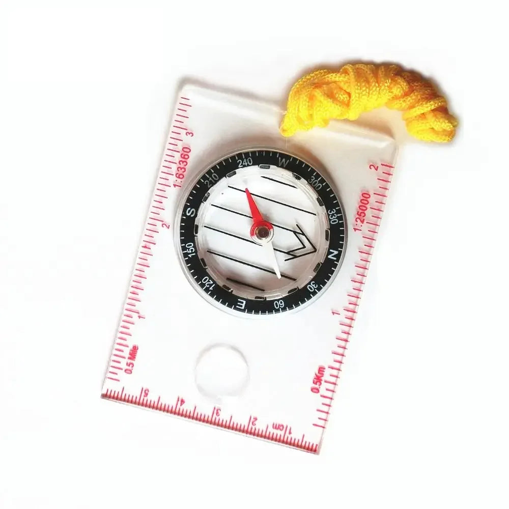 Compass Navigation Map Reading Scouts Camping Hiking Scale Ruler Outdoor Orienteering Tools