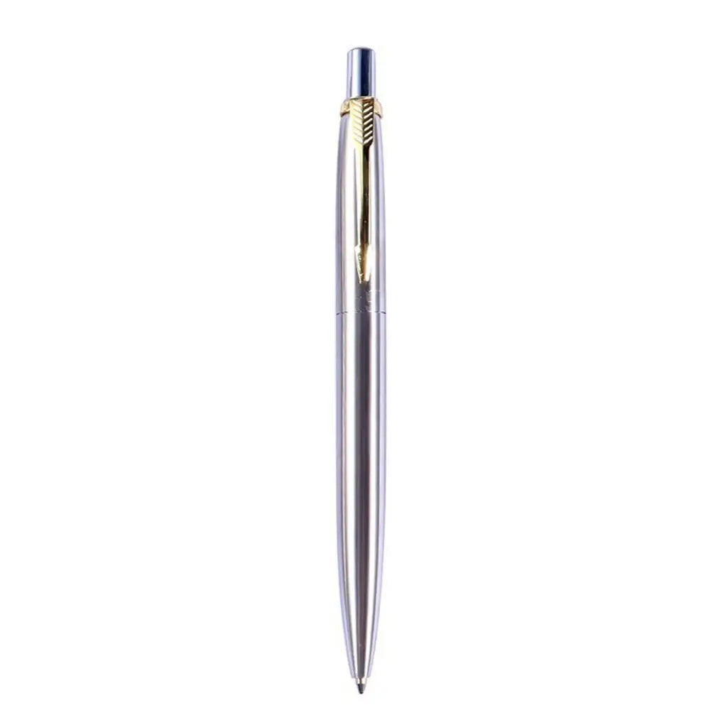Metal Ballpoint Pen Press Tyle Business Fountain Pen with Blue/Black Ink Refill Students Gift Neutral Pen School Office Supplies