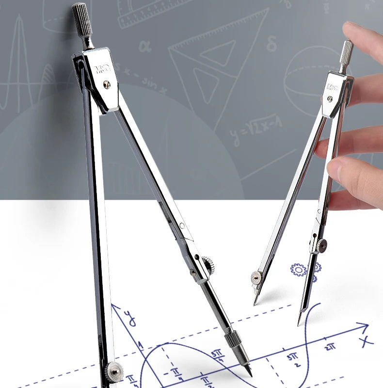M&G Compass Drawing Tool Metal Geometric Protractor Engineering Protractor Drawing Tool, Suitable for Students and Carpenters