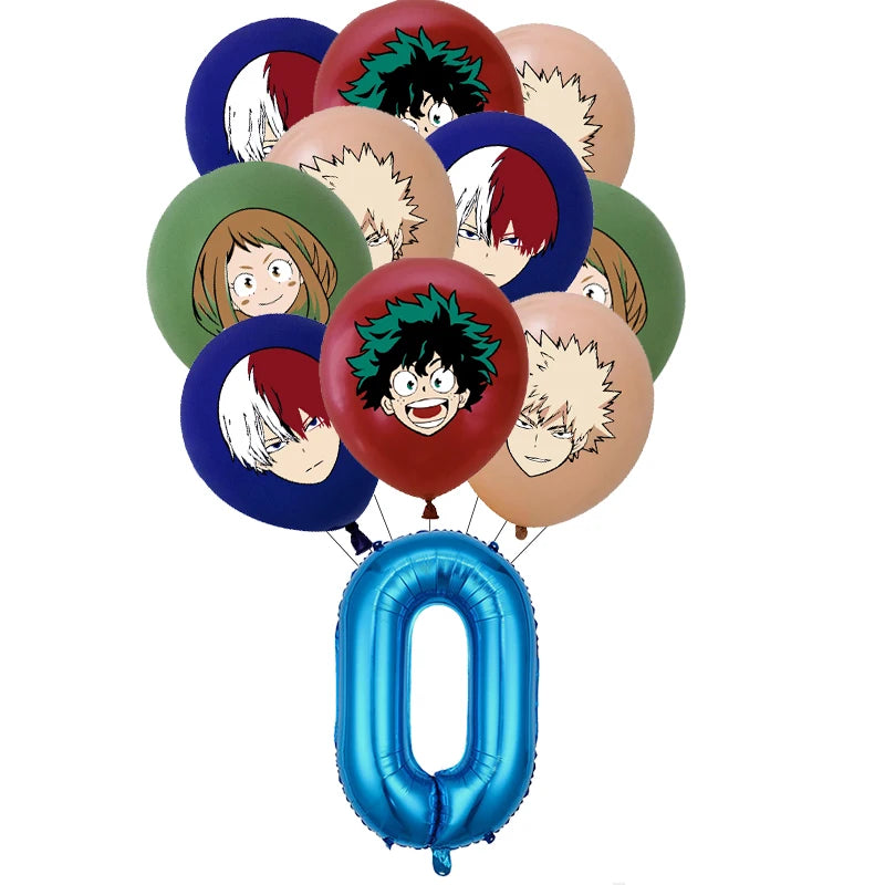 My Hero Academy Birthday Party Decoration Disposable Tableware Cup Tablecloth Balloon Backdrop Cake Topper Baby Shower Supplies