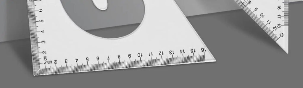 2Pcs/Set Multifunctional Triangle Ruler 30/45 Degree Measurement Angle Isosceles Triangle Ruler Geometry Students Drafting Tool