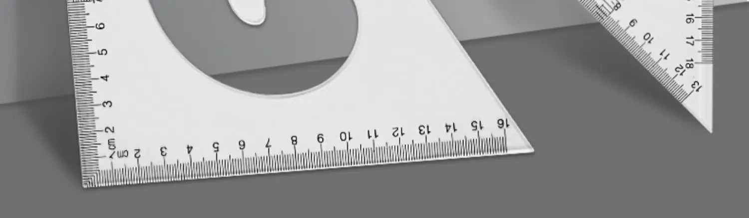 2Pcs/Set Multifunctional Triangle Ruler 30/45 Degree Measurement Angle Isosceles Triangle Ruler Geometry Students Drafting Tool